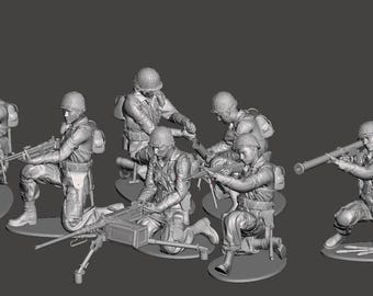 Americans soldiers World War 2 3D print stl files