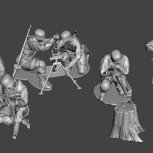 GERMAN PARATROOPERS TEAM WW2 Set 2 - 1:35 stl