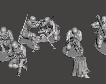 GERMAN PARATROOPERS TEAM WW2 Set 2 - 1:35 stl
