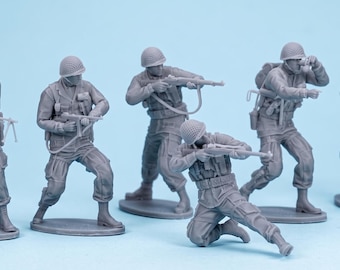 Americans soldiers World War 2, printed from flexible resin - Set 2