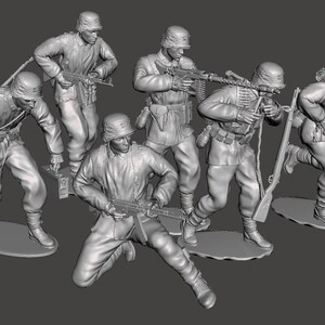 Żołnierze SS z II wojny światowej, zespół 6, zestaw 3, pliki stl do druku 3D