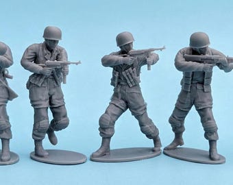 GERMAN PARATROOPERS TEAM WW2  Set 3, printed from flexible resin.