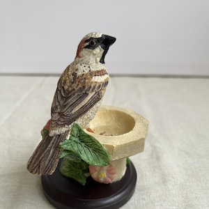 Vintage Country Bird Statuette Collectible Home Decor Unique Bird Figurine