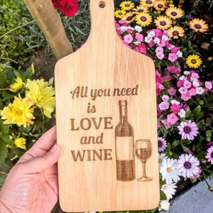Wooden Cheese Board for wine enthusiasts – Charcuterie Board Gift for Wine Lovers, Made in the UK