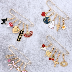 Custom Pin, Keepsake Pin, Personalized Pin, Safety Pin, Handmade Pin, Shoe Pin, Newborn Pin, Baby Pin, Charms Shoe Accessories, Evil Eye Pin