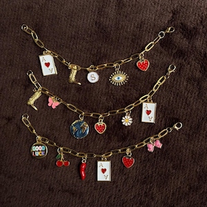 Personalized Charm Bracelet, Build Your Own Bracelets, Birthday Gift for Her, Charm Bracelet, Inıtial Bracelet, Custom Bracelet
