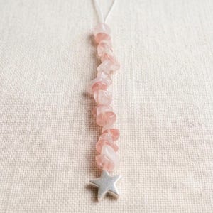 Rose Quartz Gemstone, Phone Strap Chain, Beaded Phone Lanyard, Handmade Phone Charm image 7