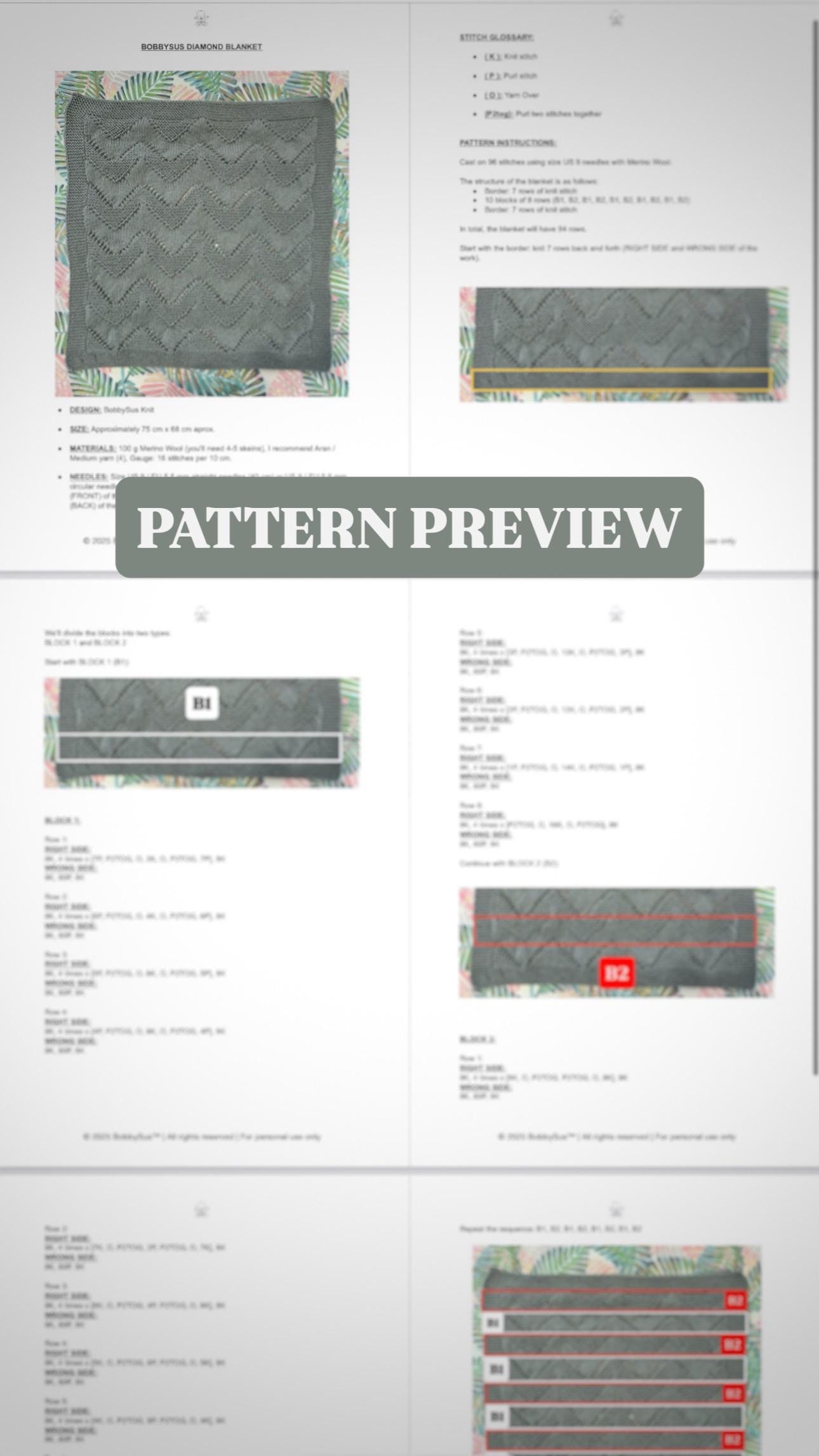 Easy Baby Blanket Knitting Pattern PDF – Beginner Friendly Knit Blanket ...