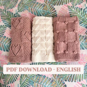 PDF, Pacote, Padrão de tricô para cobertor de bebê, Padrão de cobertor de bebê de malha, Download instantâneo, Padrões de tricô para bebê, Padrão de tricô para cobertor de bebê
