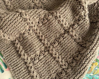 Lace Cable Knit Baby Blanket Pattern – Advanced Knitting (PDF Download)
