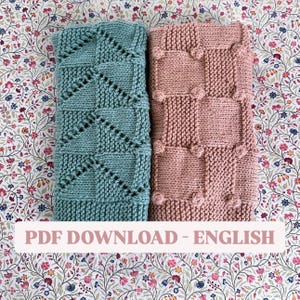 PDF, Pacote, Padrão de tricô para cobertor de bebê, Padrão de cobertor de bebê de malha, Download instantâneo, Padrões de tricô para bebê, Padrão de tricô para cobertor de bebê