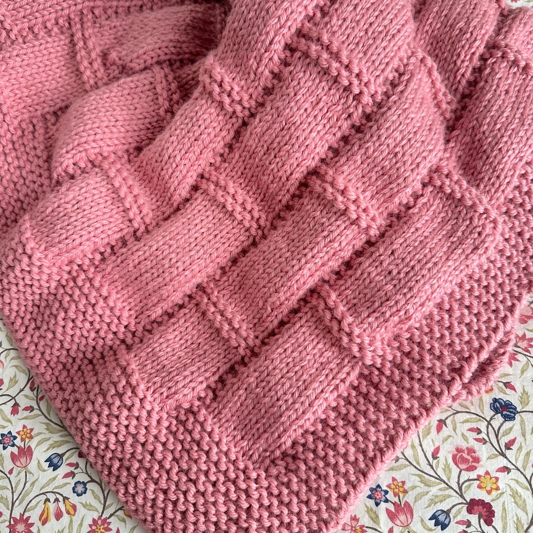 Easy Baby Blanket Knitting Pattern PDF – Beginner Friendly Knit Blanket ...