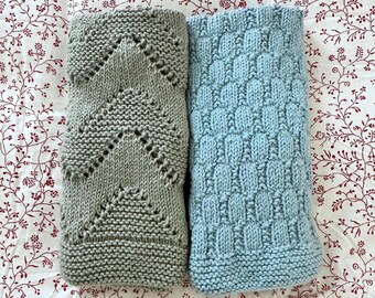 Knit Baby Blanket Pattern Bundle – Diamond & Beehive, Easy (PDF)
