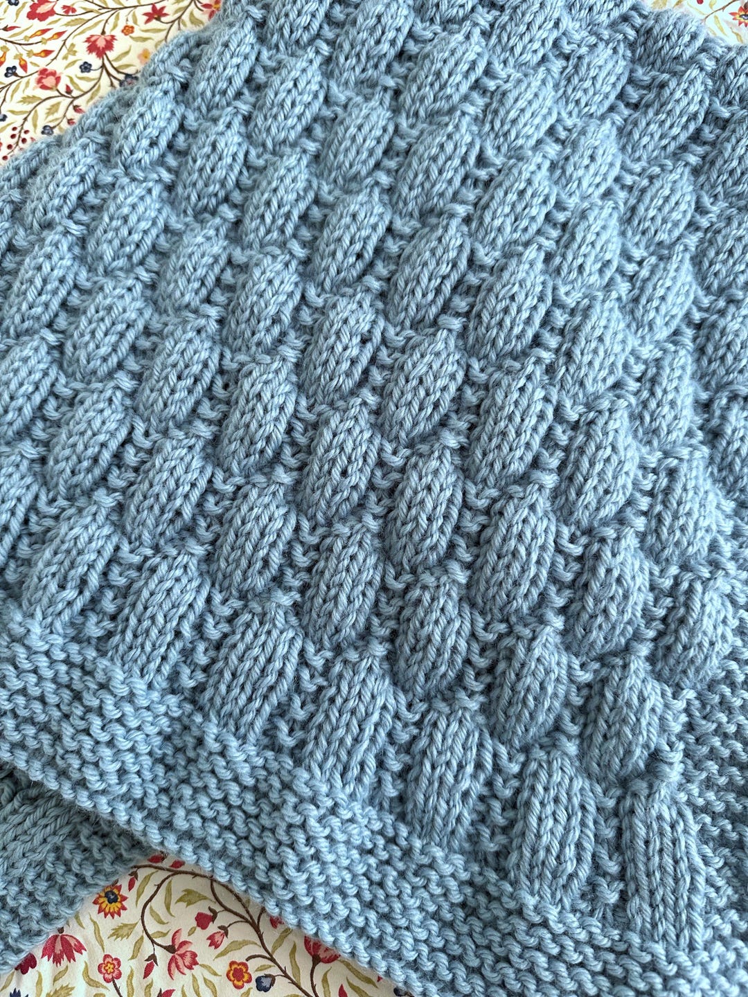 Easy Baby Blanket Knitting Pattern PDF – Beginner Friendly Knit Blanket ...