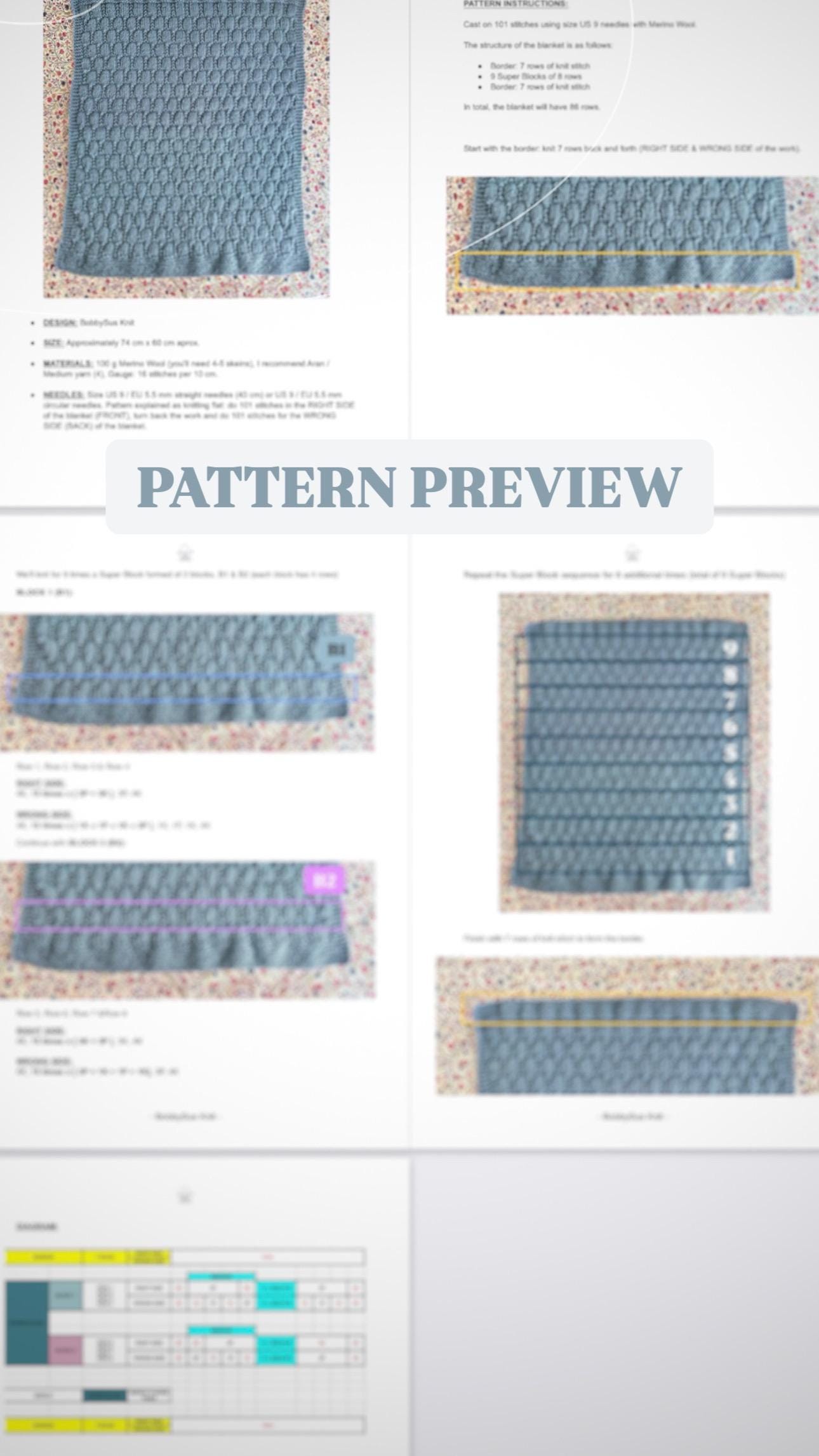 Easy Baby Blanket Knitting Pattern PDF – Beginner Friendly Knit Blanket ...