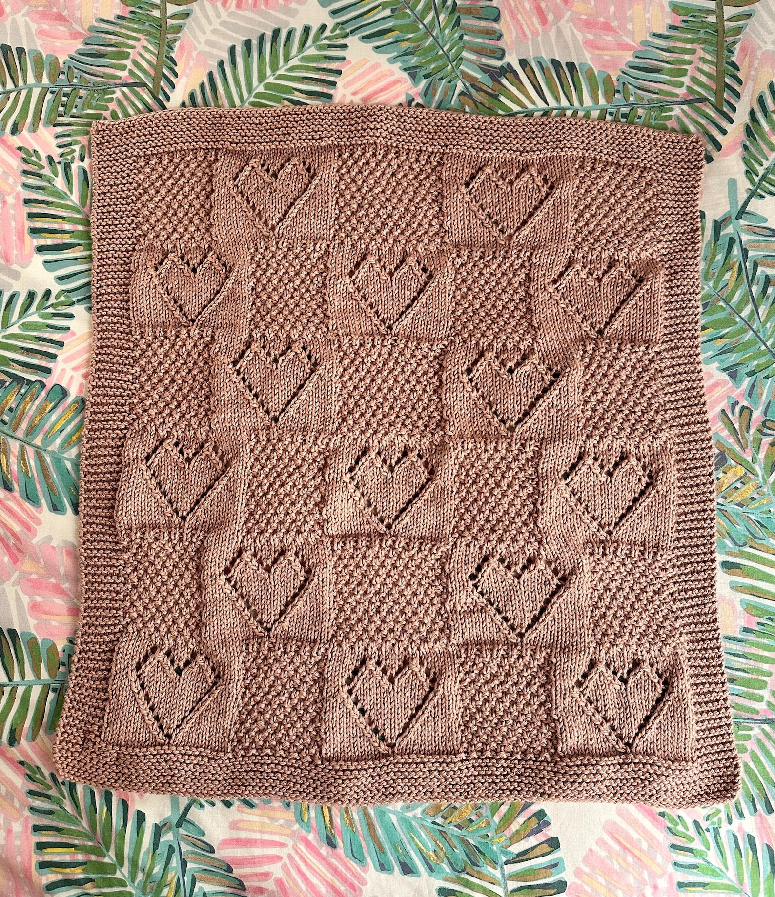Heart Baby Blanket Knitting Pattern – Worsted Weight Yarn (PDF Pattern ...