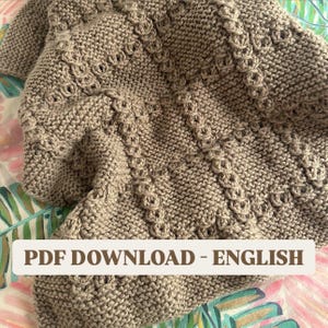 Lace mit Zopfmuster Babydecke Strickmuster (PDF)