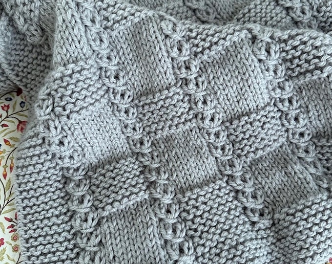 Easy Baby Blanket Knitting Pattern PDF – Beginner Friendly Knit Blanket ...