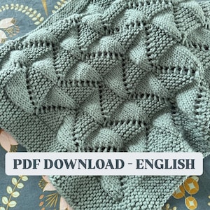 Zick-Zack-Babydecke Strickanleitung: Easy Knit (PDF-Muster)