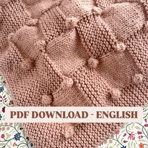 Bommel Babydecke Strickmuster: Strukturmuster (PDF Pattern)