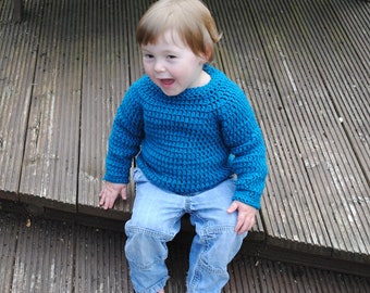 crochet pattern - child's raglan sweater