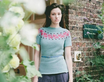 crochet pattern - women's sweetheart sweater