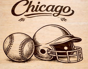 Chicago Baseball Cubs White Sox Laser PNG JPG file only digital