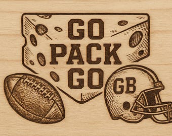 Green Bay Packers Football SVG PNG laser file engraving