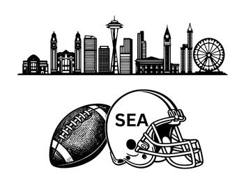 Seattle Football Helmet file only| Laser Engraving File | SVG PNG
