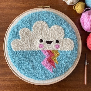 Punch Needle Pattern For Beginners. Punch Needle Pattern. Punch Needle UK. Beginners Punch Needle Starter Kit. Make Your Own. Kawaii Cloud