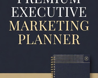 Planificador de marketing ejecutivo en PDF / Estrategia de contenido para campañas / Calendario de redes sociales / Seguimiento de KPI / Pequeñas empresas