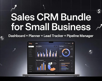 Paquete CRM de ventas / Panel de control + Planificador / Seguimiento de clientes potenciales HTML + PDF / Gestor de cartera de clientes / Pequeñas empresas