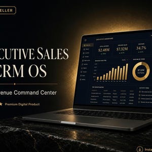 Panel de control CRM para ejecutivos de ventas / Sistema operativo empresarial HTML (descarga digital)