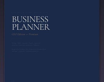 Planificador de negocios para directores ejecutivos / Cuaderno de trabajo estratégico para pequeñas empresas (descarga digital)