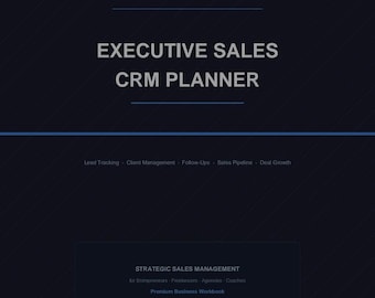 Planificador de CRM de ventas en PDF imprimible / Rastreador de clientes potenciales / Cuaderno de trabajo de gestión de clientes / Planificador de canalización / Freelancer