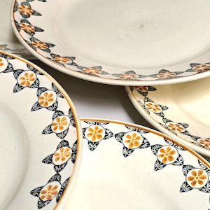 Large Set Of French Antique Vintage St Amand &quot; Simone &quot; Plates