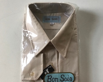 Vintage Mens Shirt Bon Soir 80s Shirt Size XL