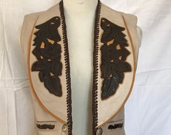 Mexican Leather Vest Handmade in Mexico