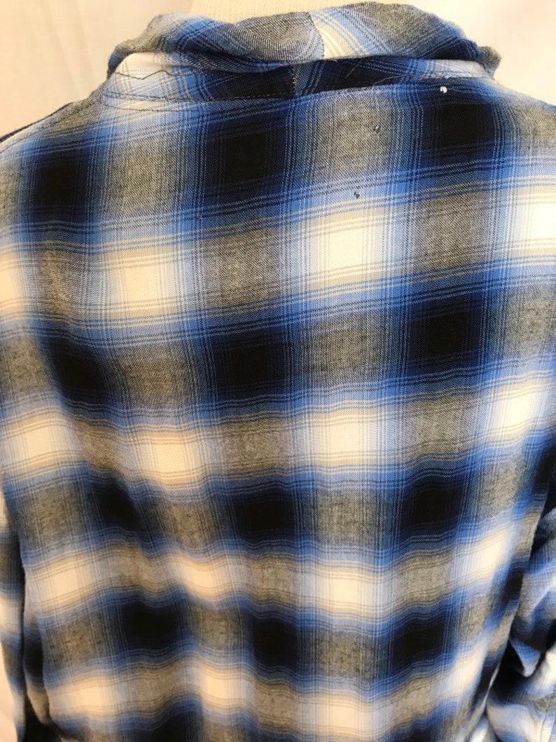 60s Shadow Plaid Robe for Men Size M to L