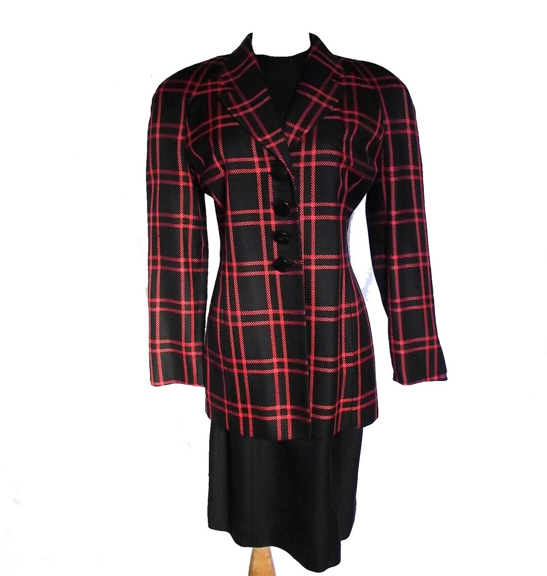70s 80s Christian Dior Outfit / Vintage Designer Jacket Dress - Etsy