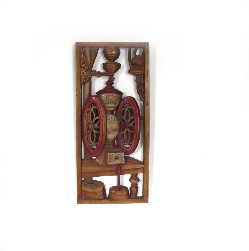 Coffee Grinder Wall Hanging / Vintage 70s Burwood Wall Hanging Etsy