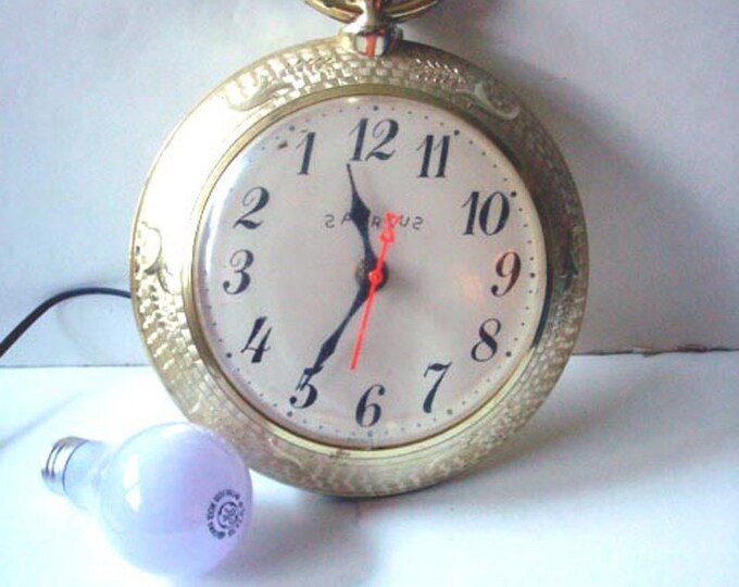 Clock Running Backwards Vtg SPARTUS Clock Etsy