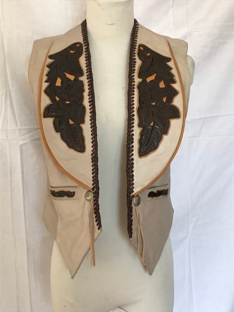 Mexican Leather Vest Handmade in Mexico Etsy.de