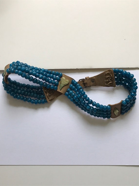 Ceinture Style Boho - Perles Et Chaîne, Noire - Taille Unique