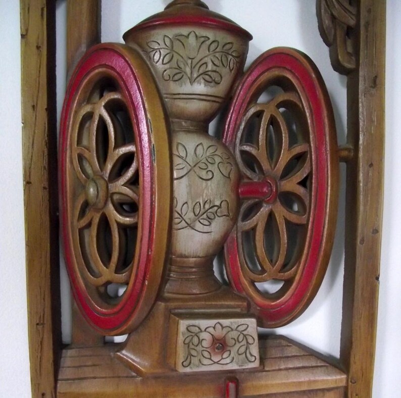 Coffee Grinder Wall Hanging / Vintage 70s Burwood Wall Hanging Etsy
