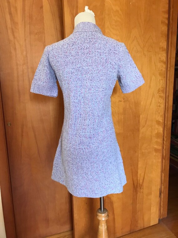 70s Knit Tunic Lavender Boucle - image 5