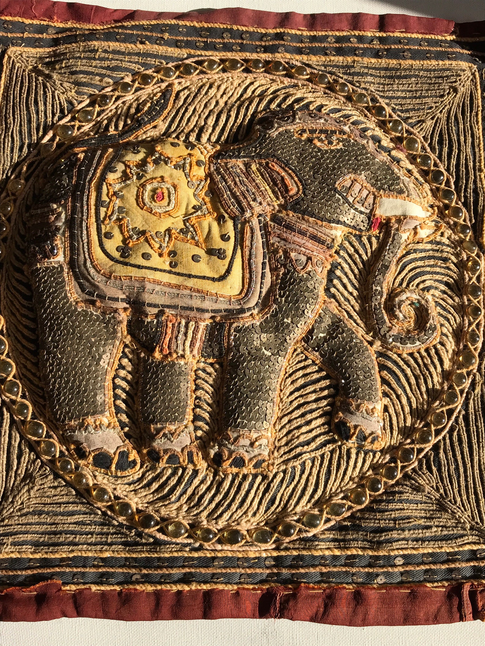 Kalaga Embroidered Textile Elephant Art Burma Myanmar - Etsy UK
