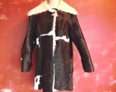 60s Pony Coat / Vintage Boho Western Wear / Sz XS