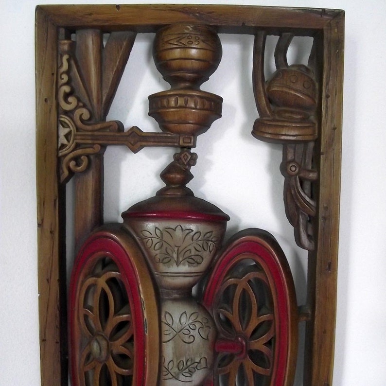 Coffee Grinder Wall Hanging / Vintage 70s Burwood Wall Hanging Etsy