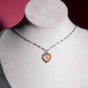 Pink Y2k Charm Necklace: Cloud & Heart Fairycore Charm Chain, 16'' Stainless Steel Choker image 3